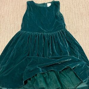 Green velvet dress